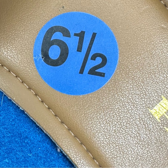 Coach Olive Blue Pebble Grain Leather Loafers Flats - Picture 15 of 15